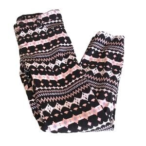Children's Place Pants Black Stretchy Adjustable Waist Pixel Pattern Girls 10
